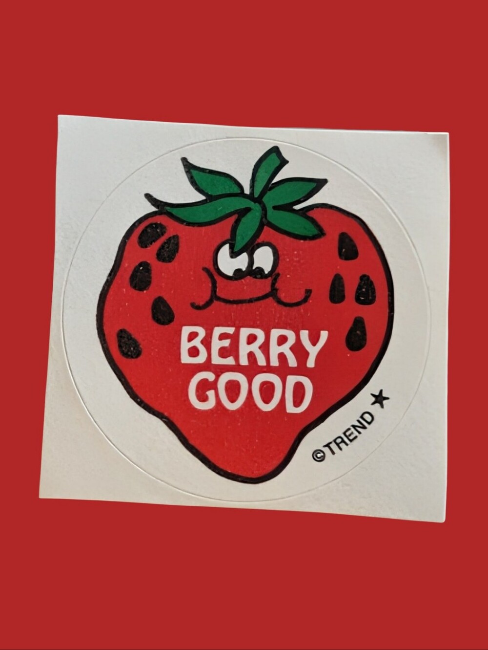 10/$25 Strawberry "Berry Good" Scratch & Sniff Retro Sticker